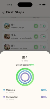 Word stats screen